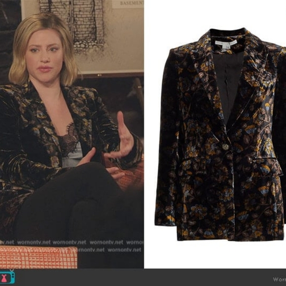 NWOT NEW Veronica Beard Long And Lean Velvet Floral Dickey Jacket Blazer Size 4 - Picture 15 of 15